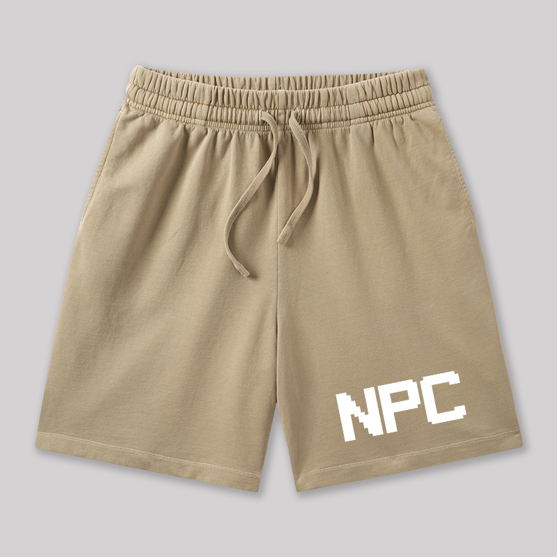 NPC Funny Geeky Washed Shorts