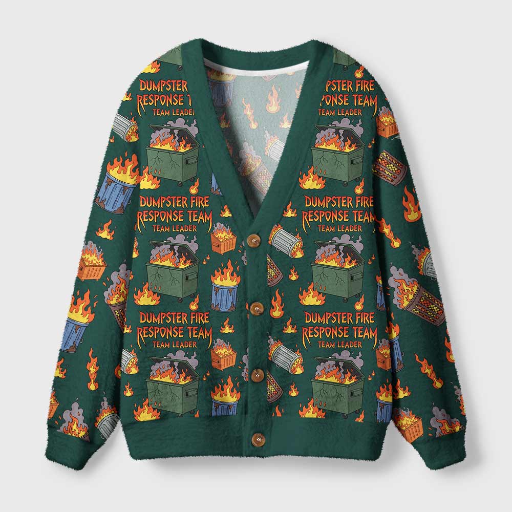 Chaos Commander Green Geek Ugly Cardigan Sweaters