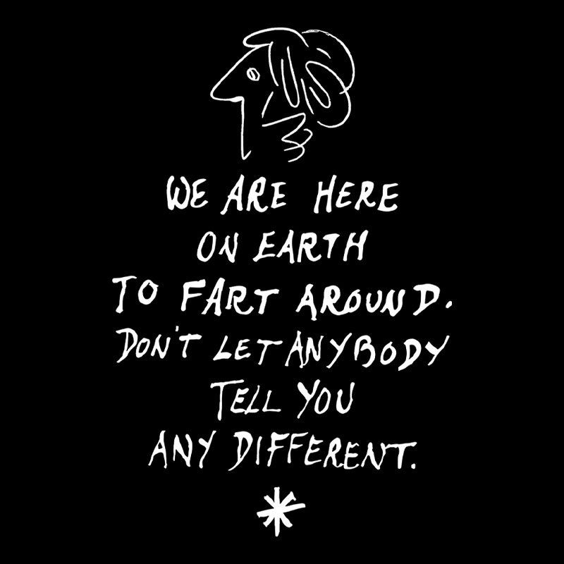 We Are Here on Earth to Fart Around Geek T-Shirt