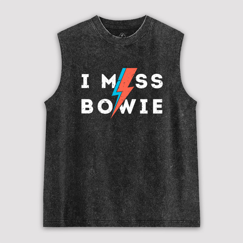 I Miss Bowie Unisex Washed Tank