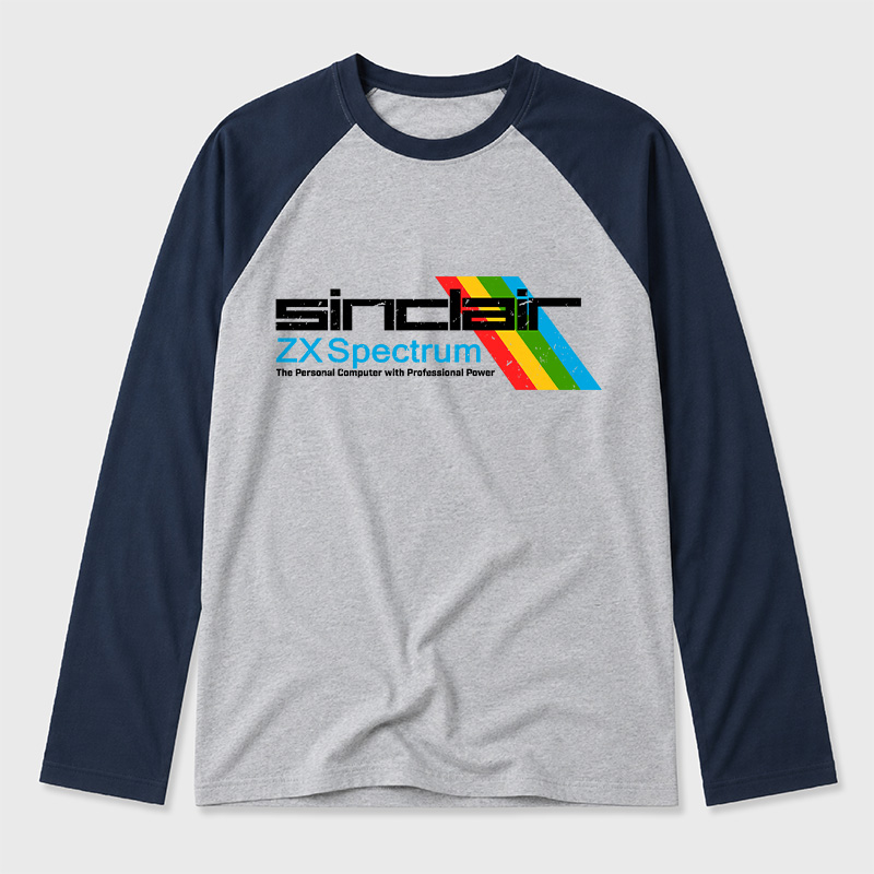 Sinclai ZX Spectrum Geek Retro Raglan Long-Sleeve Tee