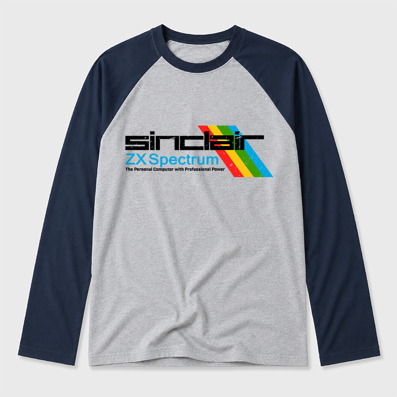 Sinclai ZX Spectrum Geek Retro Raglan Long-Sleeve Tee