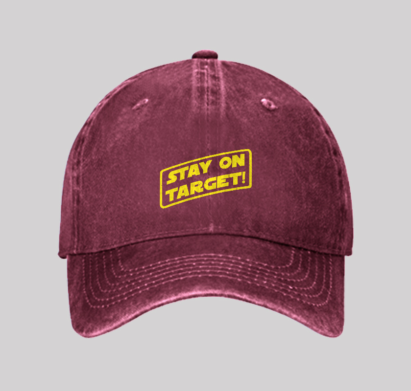 Stay On Target Washed Vintage Baseball Cap
