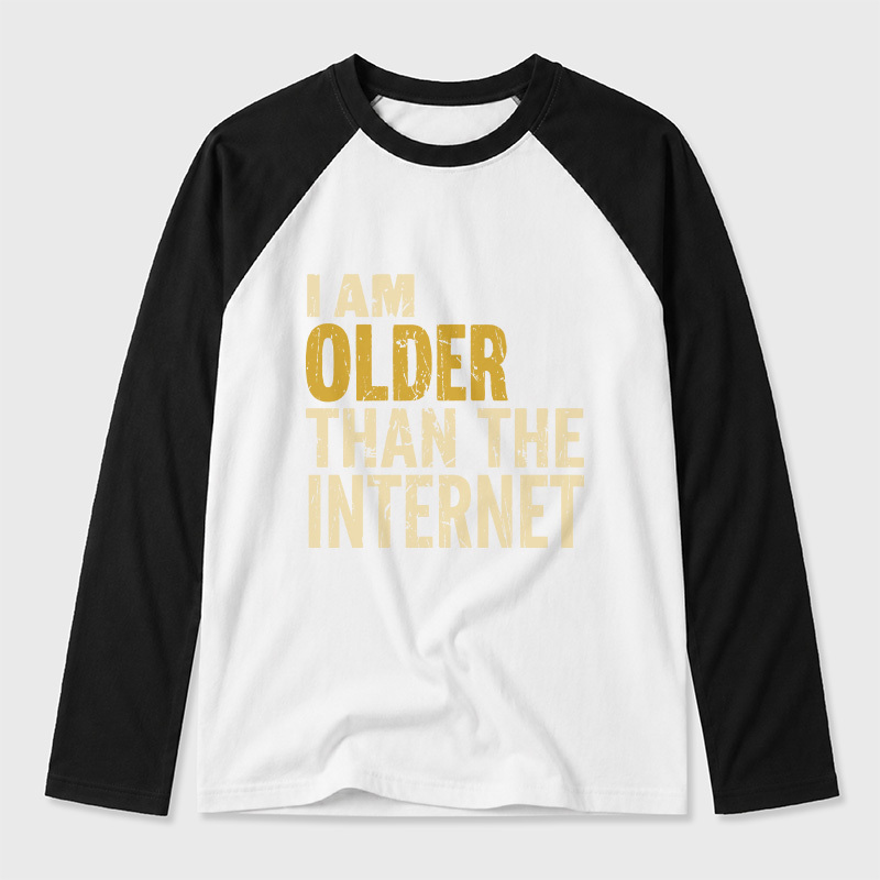 I'm Older Geek Retro Raglan Long-Sleeve Tee