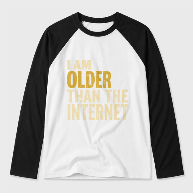 I'm Older Geek Retro Raglan Long-Sleeve Tee