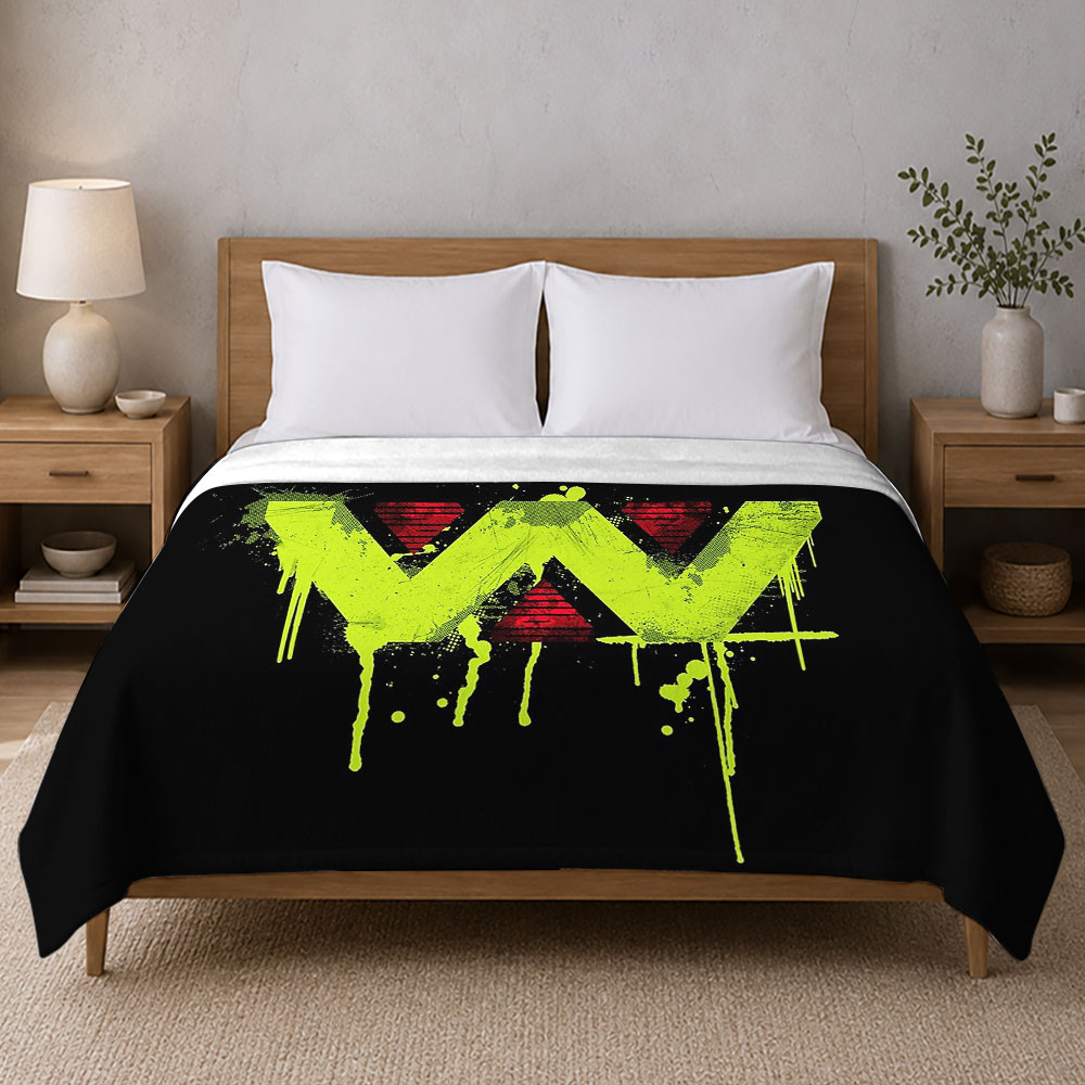Weyland Slime Flannel Throw Blanket 
