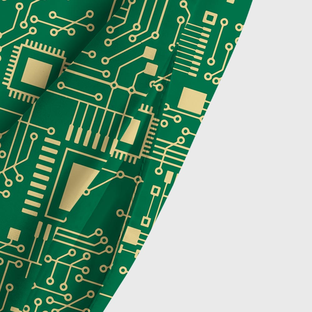 Technology Sense Circuit Board Geek Tiered Cami Maxi Dress