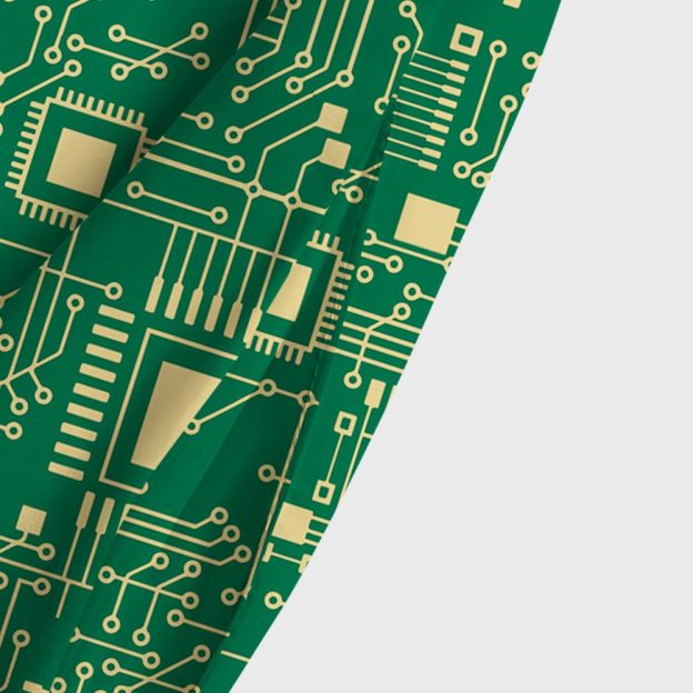 Technology Sense Circuit Board Geek Tiered Cami Maxi Dress