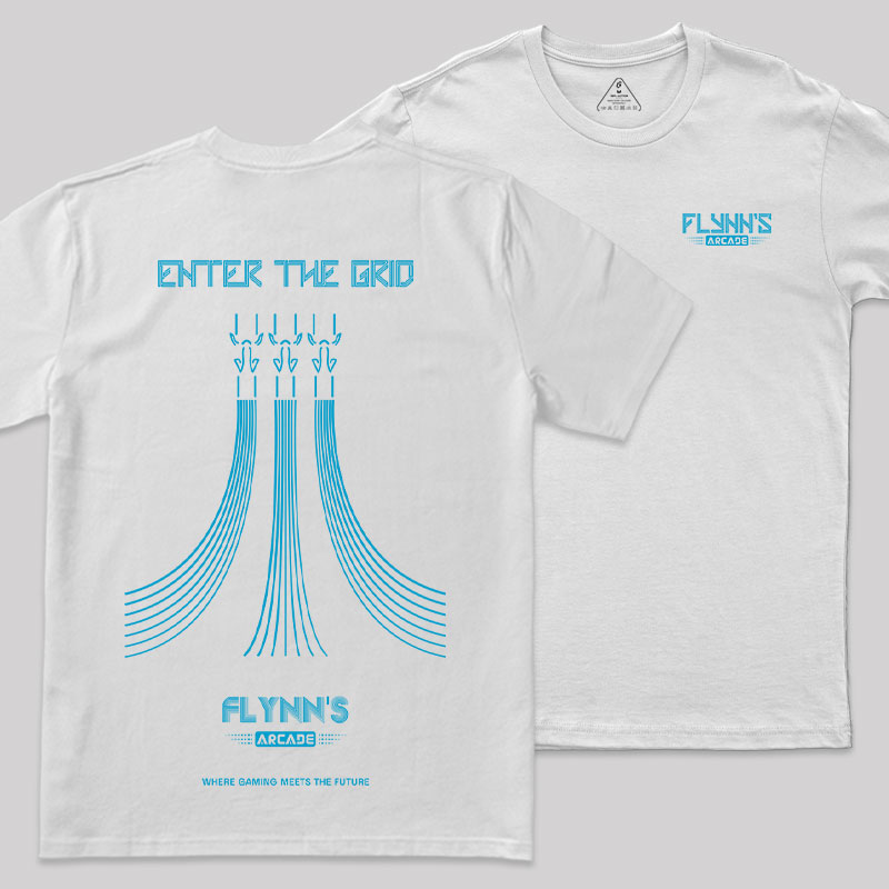 Enter The Grid Front and Back Printing Geek T-Shirt