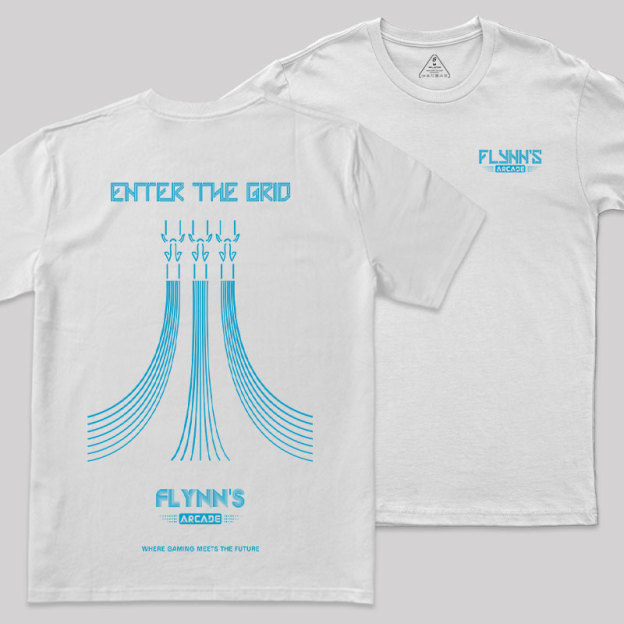 Enter The Grid Front and Back Printing Geek T-Shirt