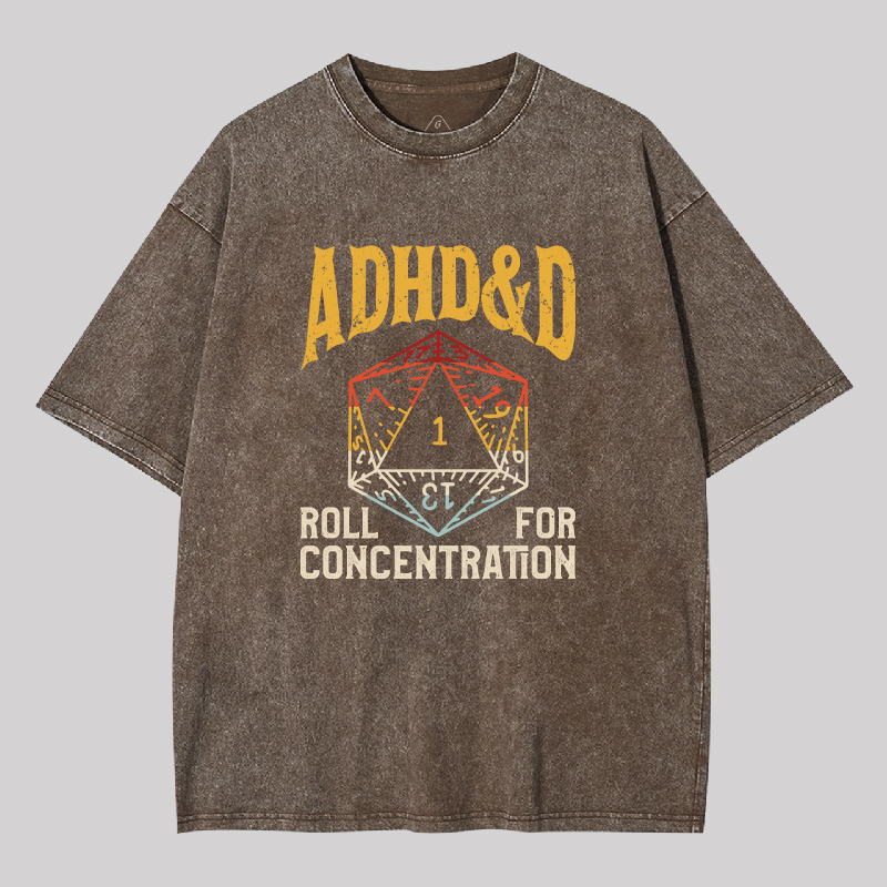ADHD&D Dice Washed T-shirt