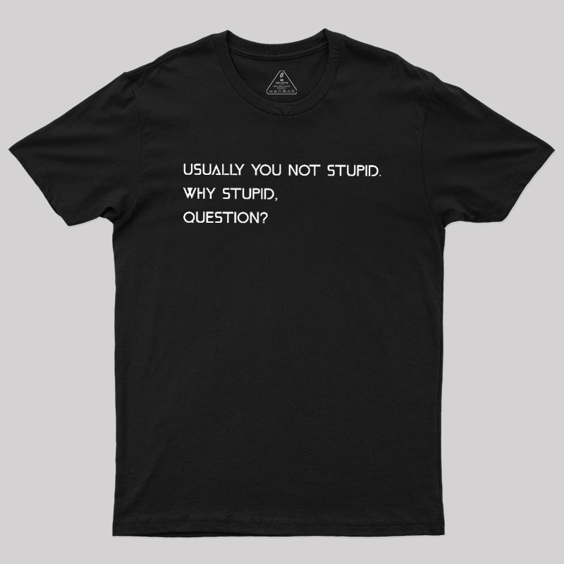 Why Stupid Question Geek T-Shirt