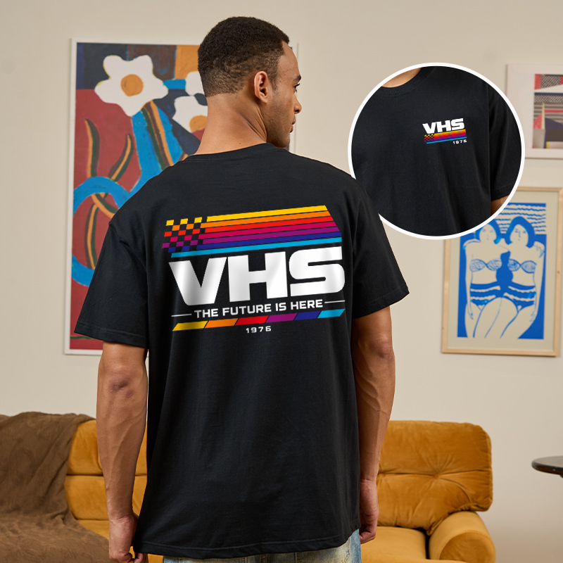 VHS The Future Is Here Front and Back Printed Geek T-Shirt