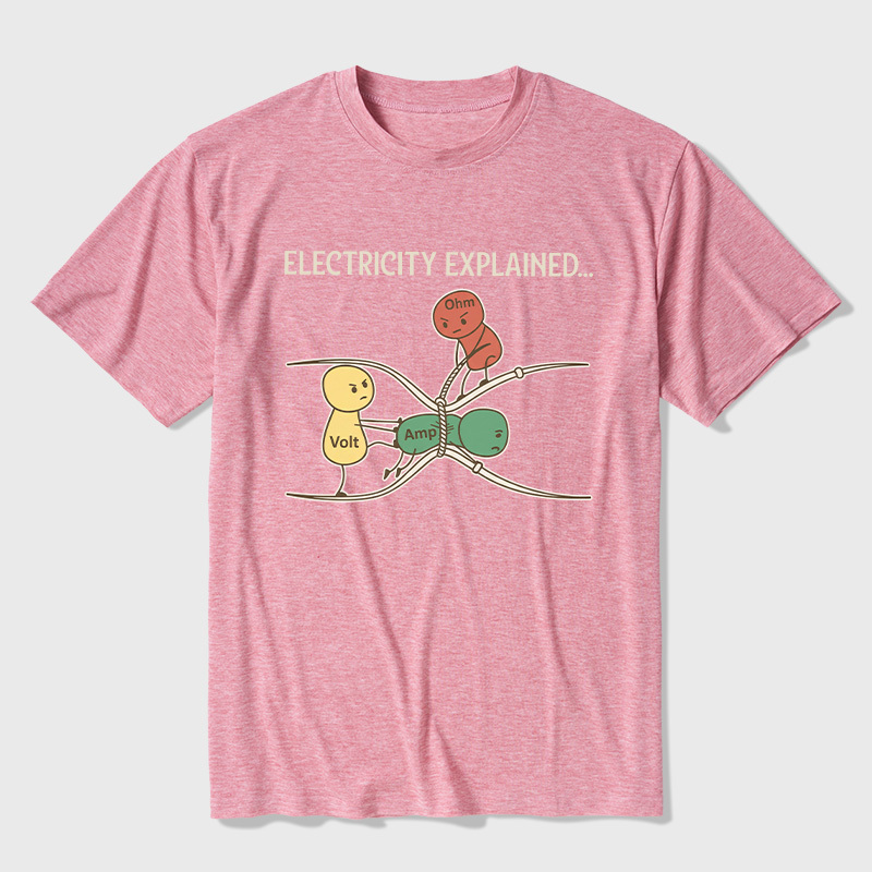 Electricity Explained Ultra Soft Heather Tee