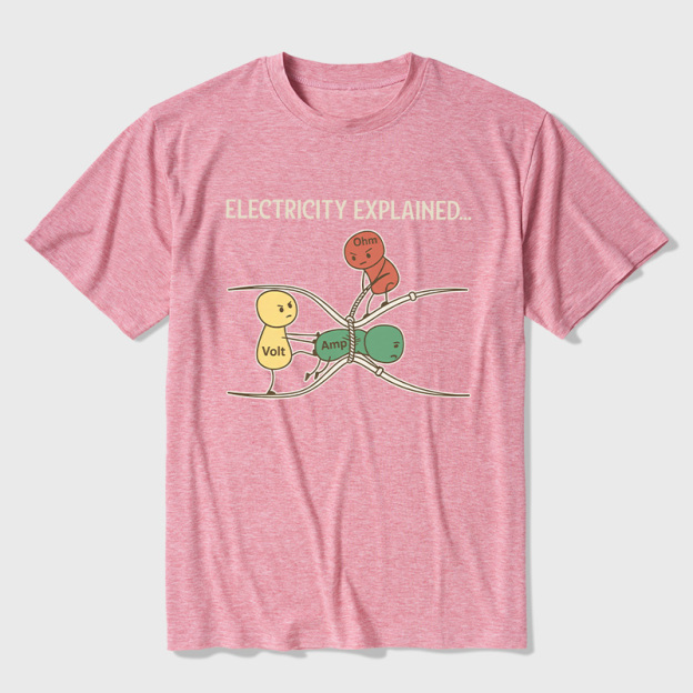 Electricity Explained Ultra Soft Heather Tee