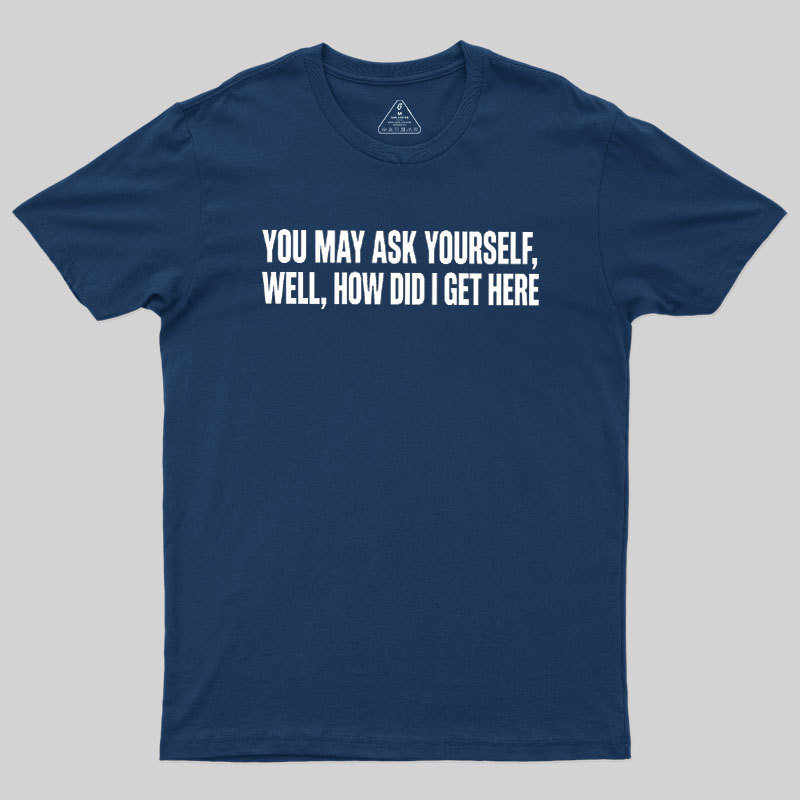 You May Ask Yourself Well How Did I Get Here Geek T-Shirt