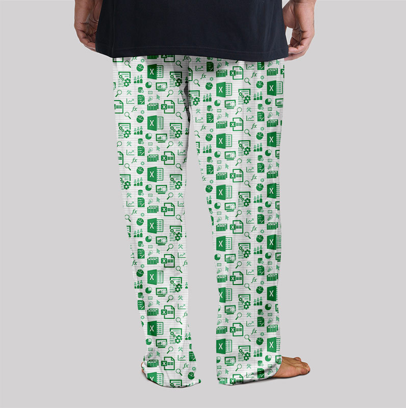 Spreadsheet Chic Geek Loungewear Pants