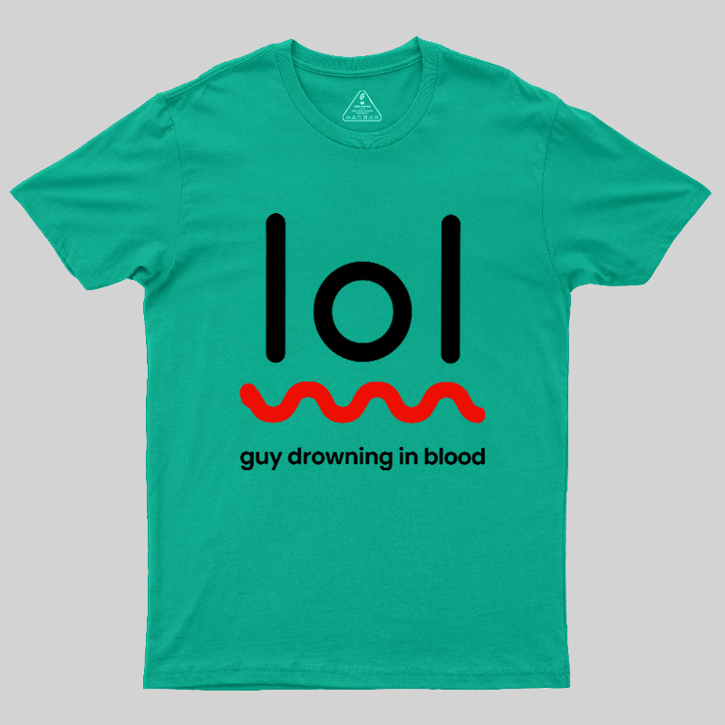 Guy Drowning In Blood Geek T-Shirt