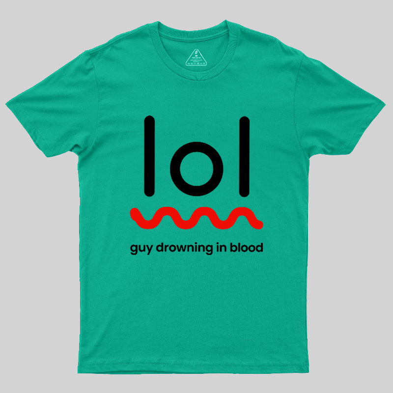 Guy Drowning In Blood Geek T-Shirt