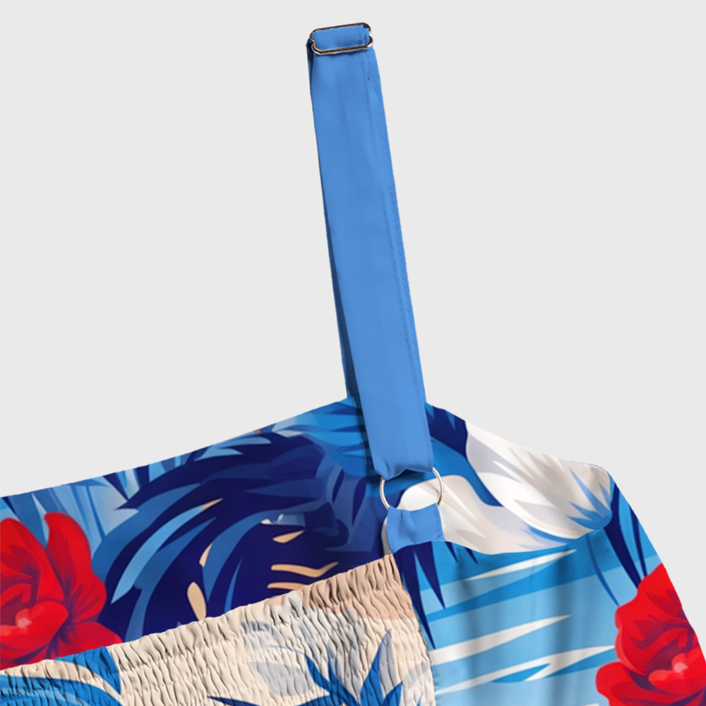 Coastal Robot Floral Vacation Geek Tiered Cami Maxi Dress