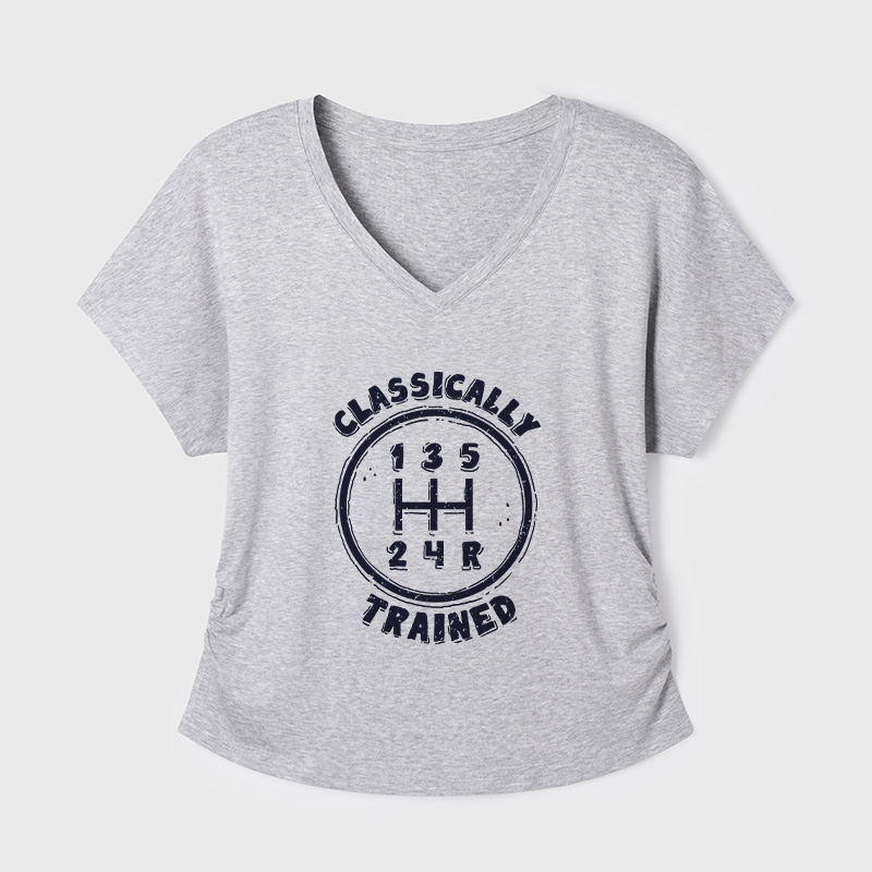 Classically Trained Geek Dolman Sleeve V-Neck Shirt