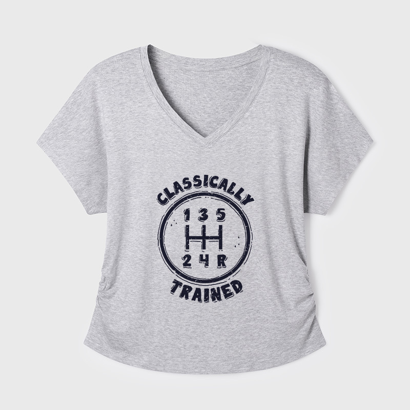 Classically Trained Geek Dolman Sleeve V-Neck Shirt