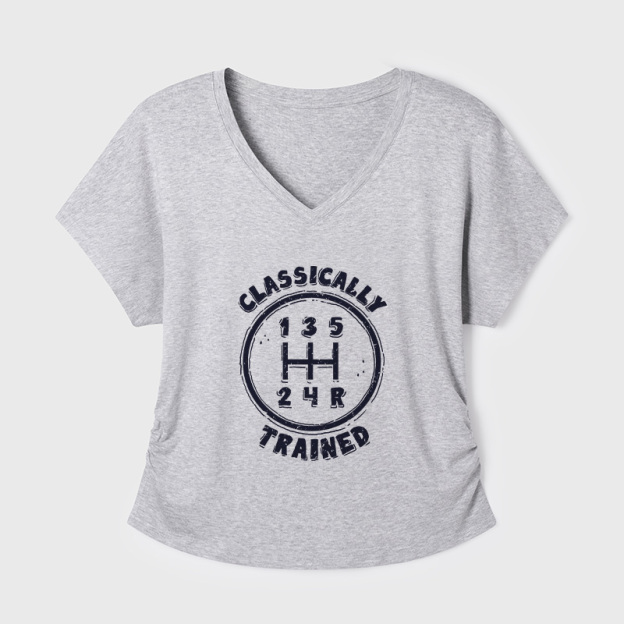 Classically Trained Geek Dolman Sleeve V-Neck Shirt