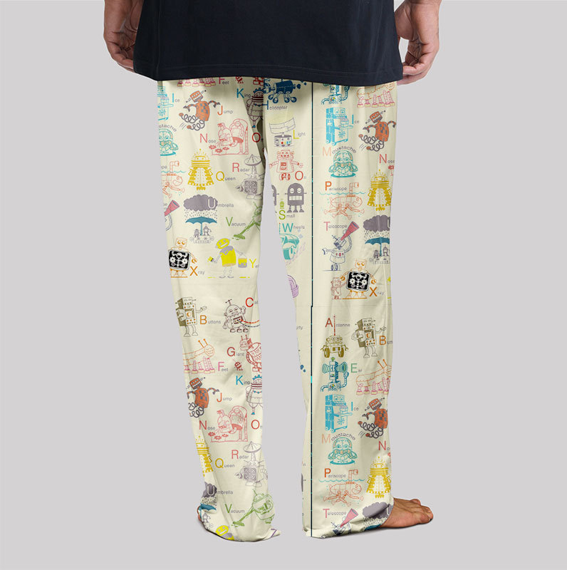 Funny Robot Geek Loungewear Pants