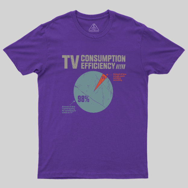 TV Consumption Efficiency Geek T-Shirt