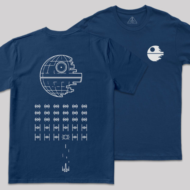 Pixel Wars Front And Back Printing Geek T-Shirt