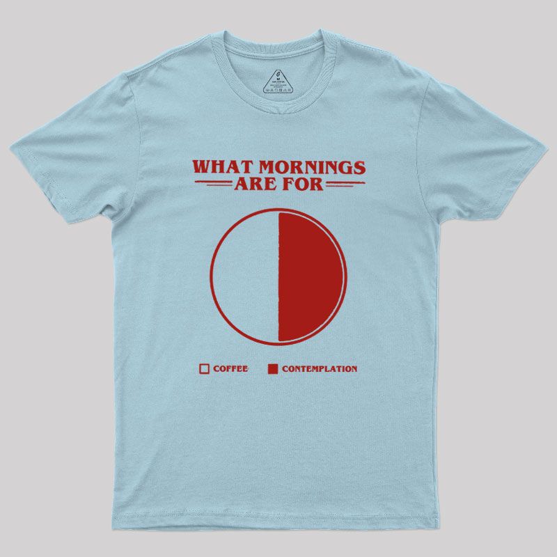 Coffee Contemplation Pie Chart Geek T-Shirt