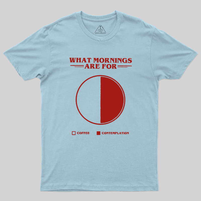 Coffee Contemplation Pie Chart Geek T-Shirt