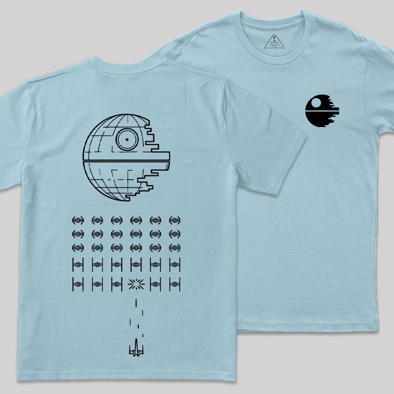 Pixel Wars Front And Back Printing Geek T-Shirt
