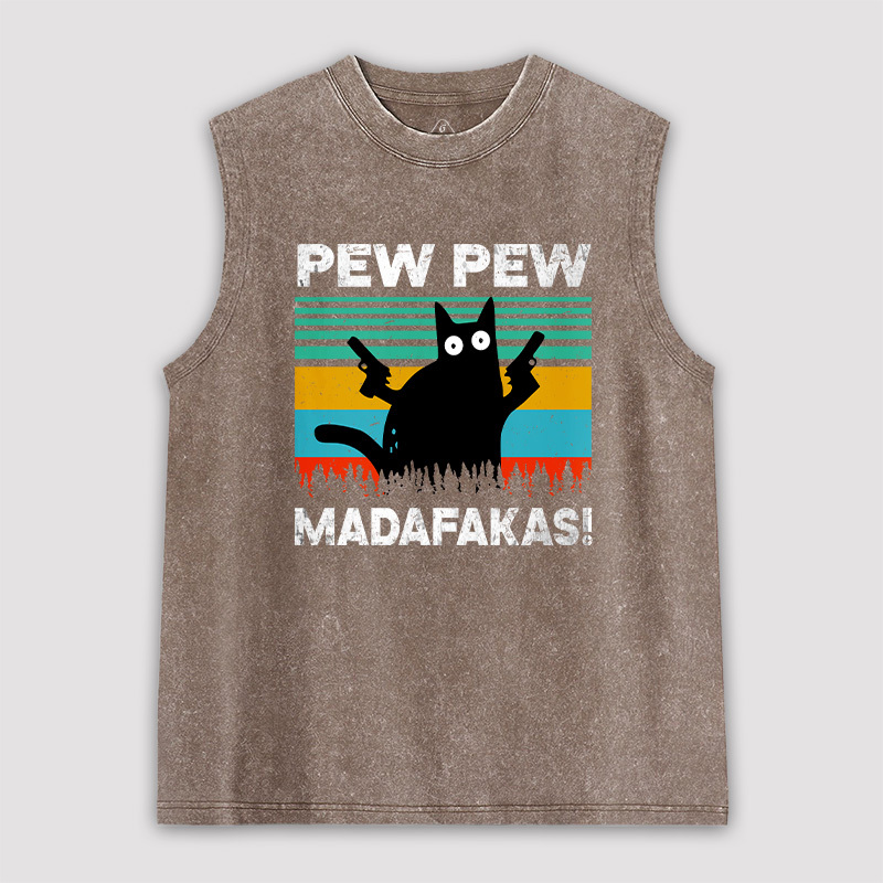 Pew Pew Madafakas Unisex Washed Tank