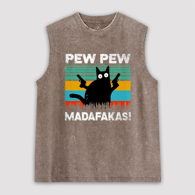 Pew Pew Madafakas Unisex Washed Tank