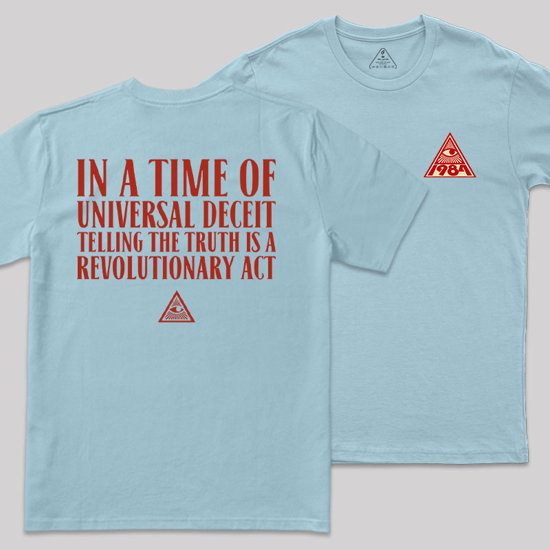 A Revolutionary Act Front and Back Printing Geek T-Shirt