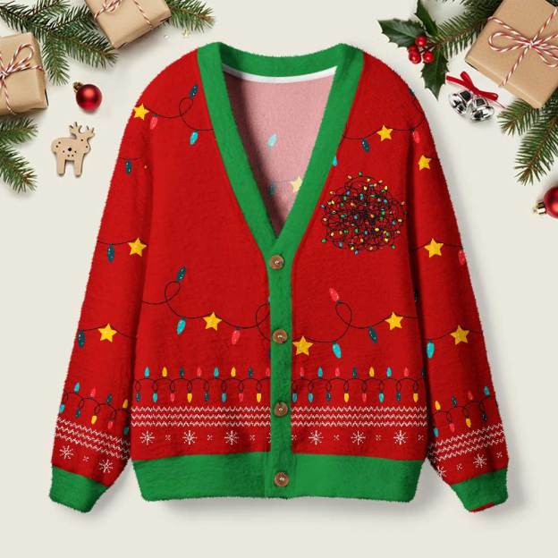 I am Fine Geek Ugly Cardigan Sweaters