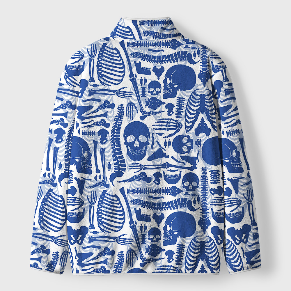 Skeleton Geek Polar Fleece Full-Zip Jacket