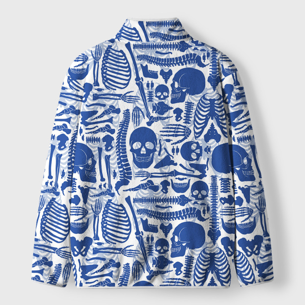 Skeleton Geek Polar Fleece Full-Zip Jacket