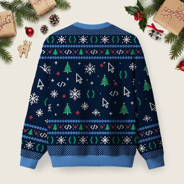 Approve All Changes, Skip The Code Review Ugly Christmas Fuzzy Fleece Sweatshirt