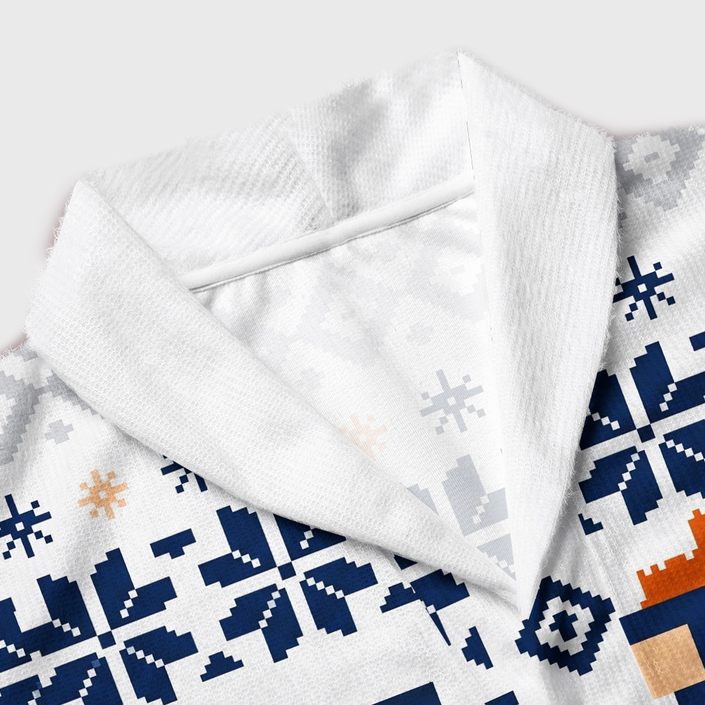 Wish You Were Here 8-Bit Pixel Geek Shawl Collar Cardigan