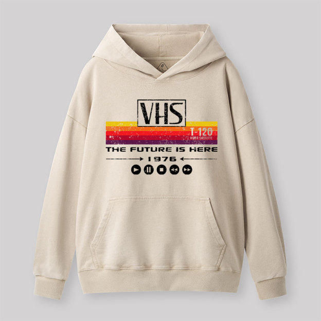 VHS The Future Is Here 1976 Washed Hoodie Geek Washed Hoodie