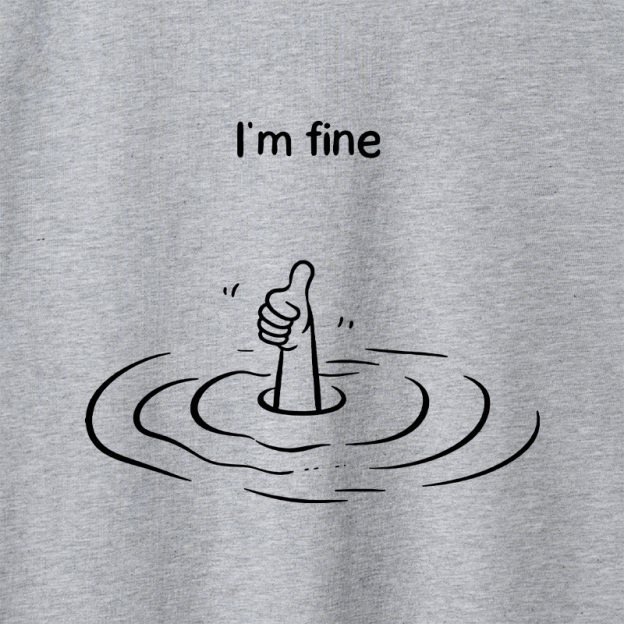 I'm Fine Geek Retro Raglan Long-Sleeve Tee