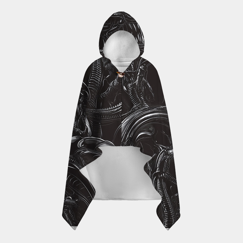 Alien Black Flannel Cloak