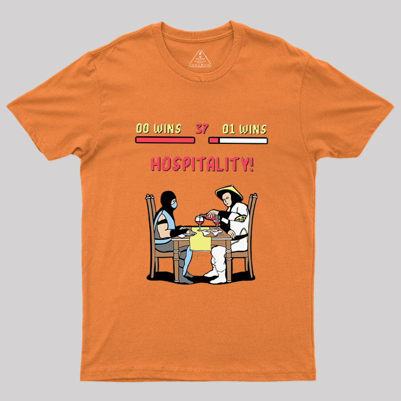 Fighting Game Rivals At Dinner Geek T-Shirt