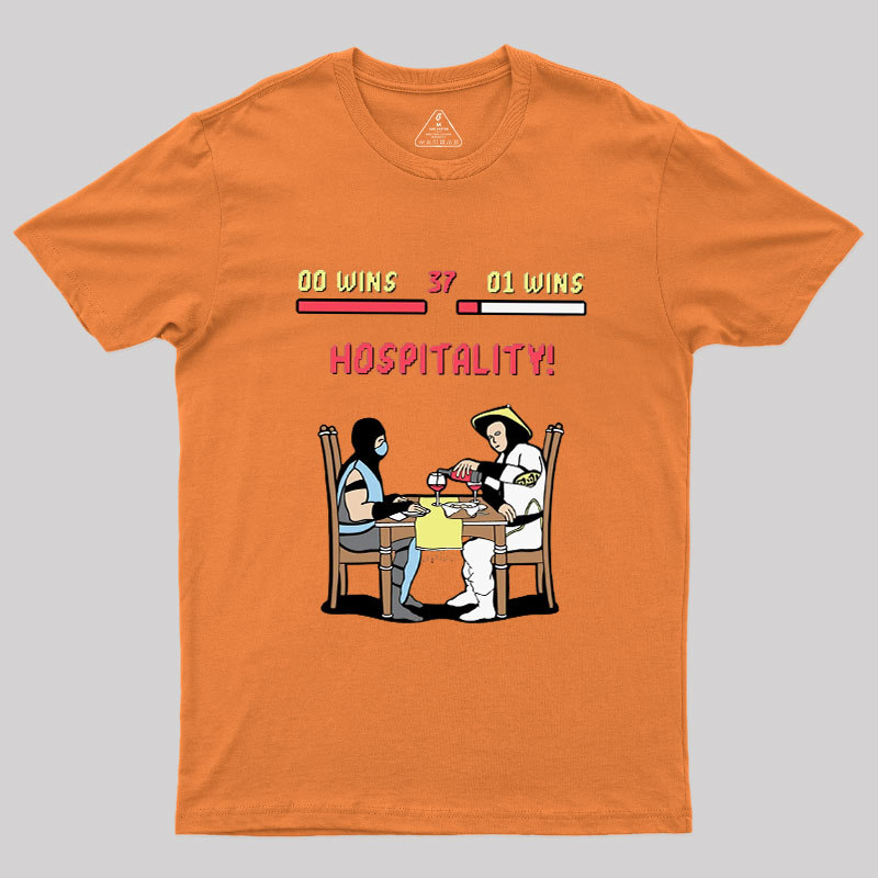 Fighting Game Rivals At Dinner Geek T-Shirt