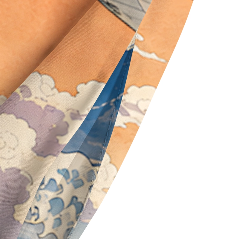 Great Wave Mount Fuji Space Starship Geek Tiered Cami Maxi Dress