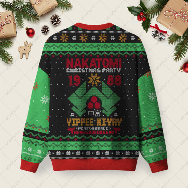 NAKATOMI Christmas Party 1988 Ugly Christmas Fuzzy Fleece Sweatshirt