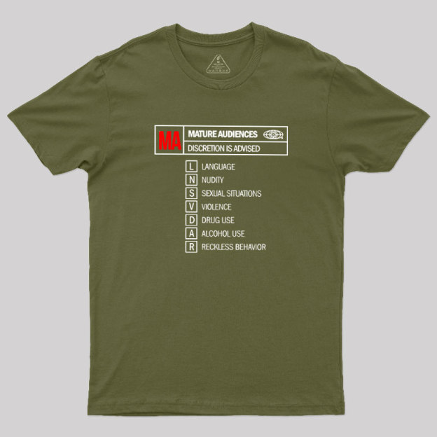 Rated for Mature Audiences Geek T-Shirt