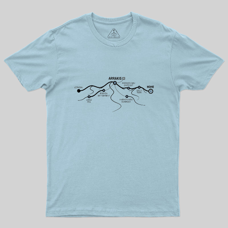 Arrakis Transit Map Geek T-Shirt